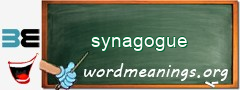 WordMeaning blackboard for synagogue